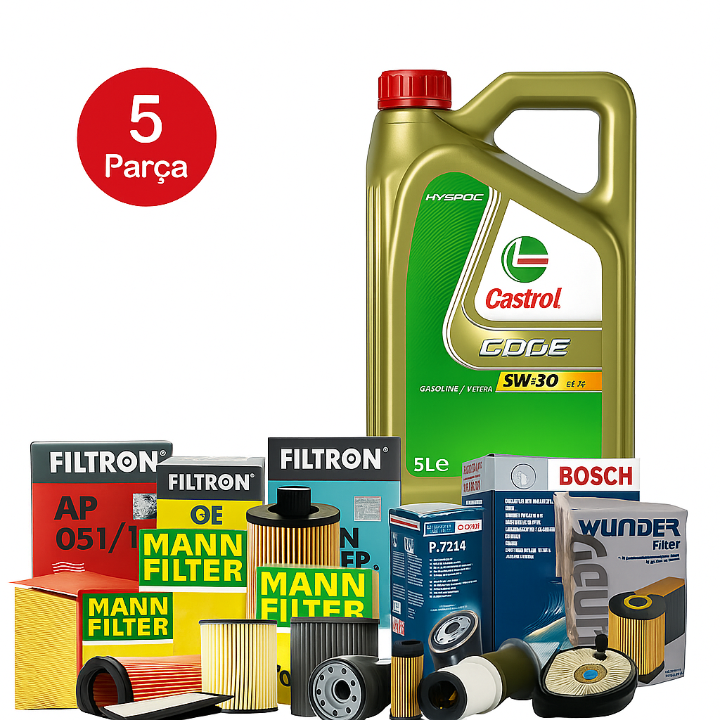 Hyundai I30 1.6 Crdi (2016-2018) Castrol Motor Yağlı Filtre Bakım Seti 5 Parça Set
